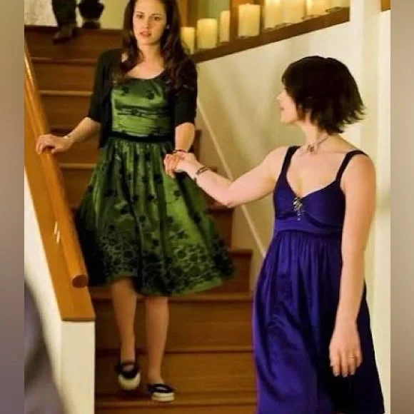 ASO Alice Cullen Twilight New Moon Rebecca Taylor Navy/Purple Dress size 2 - Picture 1 of 8